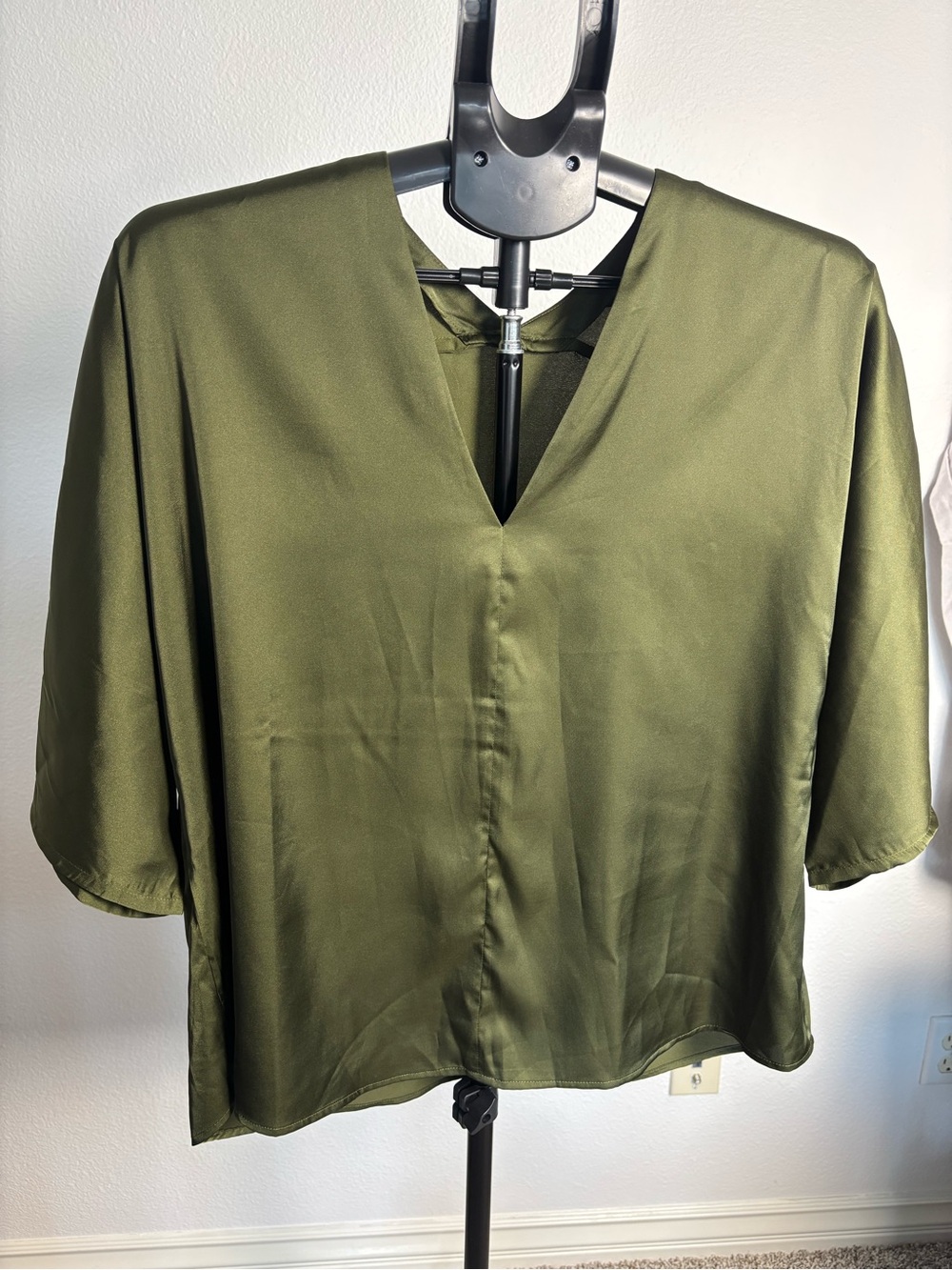 Banana Republic Olive Green V-Neck Tunic Top